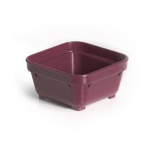 Insulated Square Bowl - Burgundy