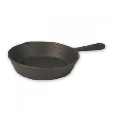 Cast Iron Round Skillet Ribbed 265mm - Image 1