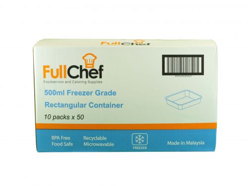 Full Chef 500ml Freezer Grade Rectangular Container - Image 1