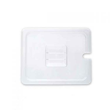 Clear Polycarbonate Food Pan Cover Notched 1/3 - Image 1