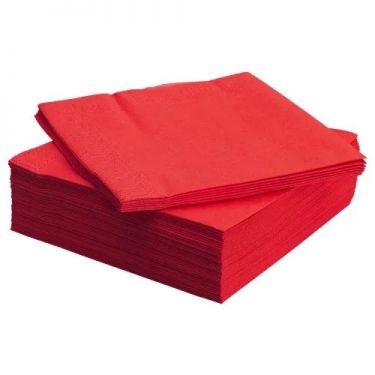 Dinner Napkin 2 Ply Red 1/4 Fold - Image 1