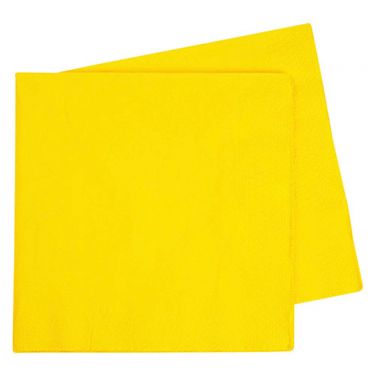 Dinner Napkin 2 Ply Gold Yellow 1/4 Fold - Image 1